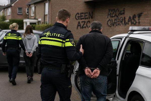 Twee aanhoudingen voor anti-azc-bekladdingen en vernielingen in Engelen