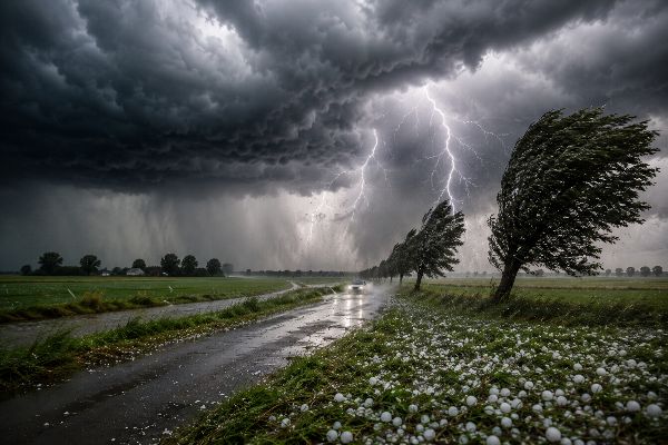 Stevige onweersbuien met kans op hagel en zware windstoten op komst